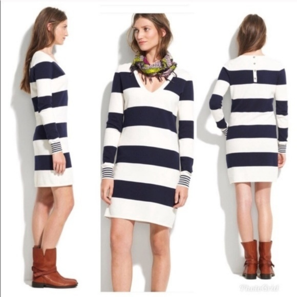 Madewell Dresses & Skirts - Wallace Madewell Studio Sweater Dress Striped XS